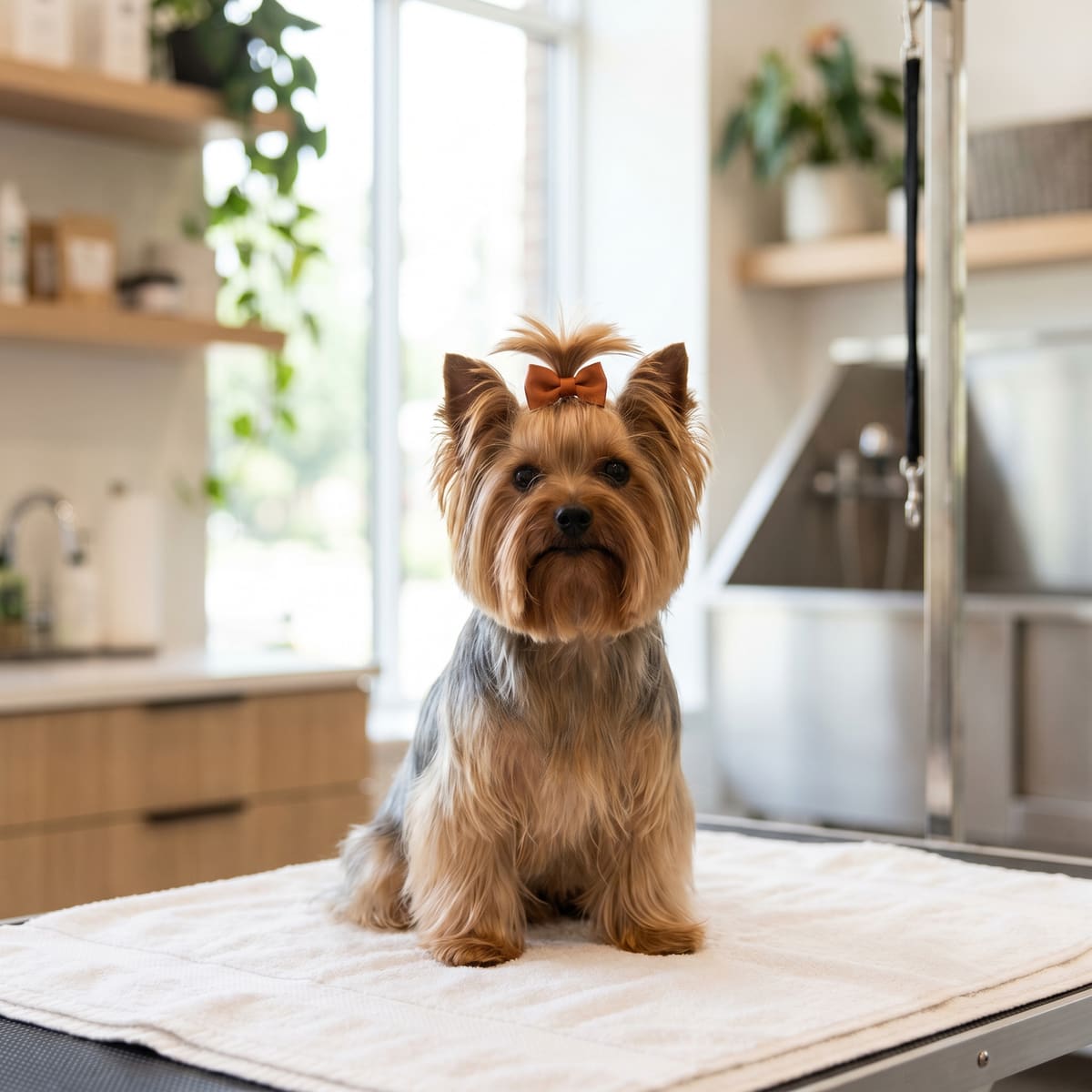 Yorkshire Terrier con moño
